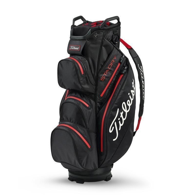 Saco de golfe Titleist StaDry Black/Red Cart Bag