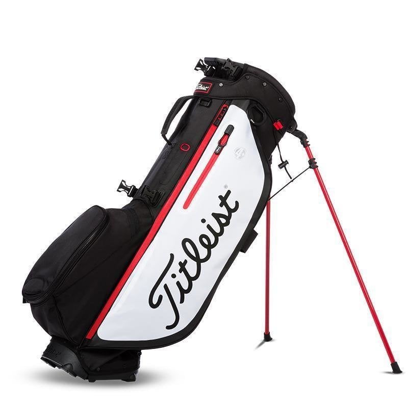 Golf torba Titleist Players 4 Plus Black/White/Red Stand Bag