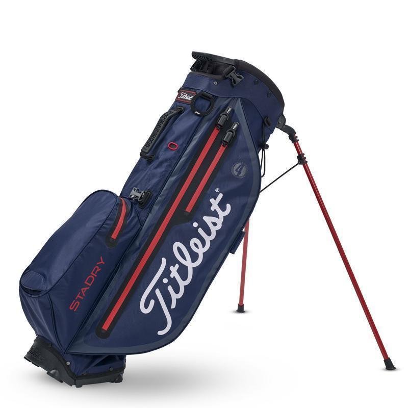 Geanta pentru golf Titleist Players 4 Plus StaDry Navy/Black/Red Stand Bag