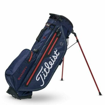 Golf Bag Titleist Players 4 Plus StaDry Navy/Black/Red Stand Bag - 1