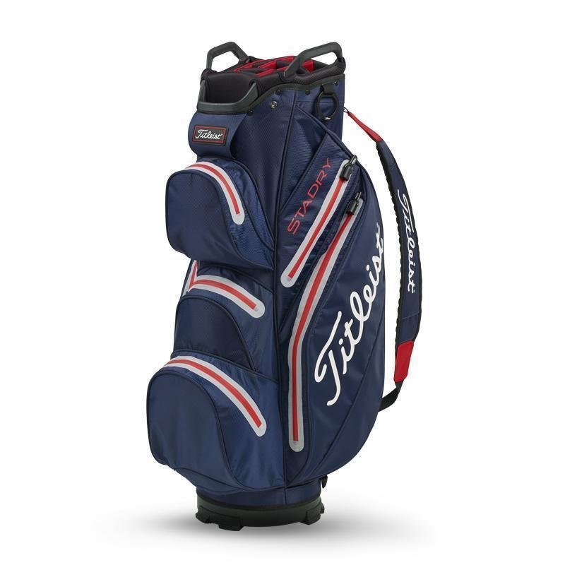 Чантa за голф Titleist StaDry Navy/Sleet/Red Cart Bag
