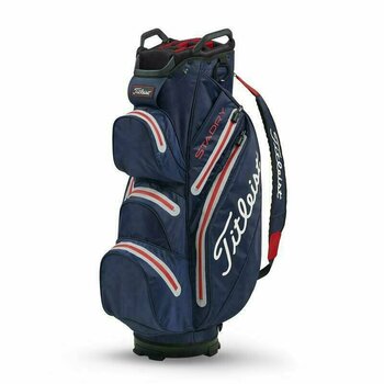 Чантa за голф Titleist StaDry Navy/Sleet/Red Cart Bag - 1