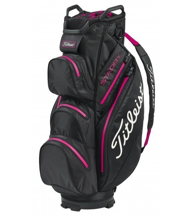 Saco de golfe Titleist StaDry Black/Magenta Cart Bag