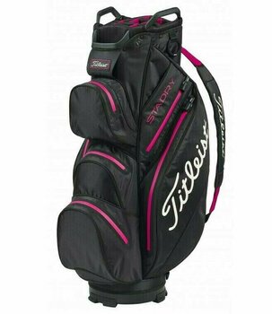 Чантa за голф Titleist StaDry Black/Magenta Cart Bag - 1