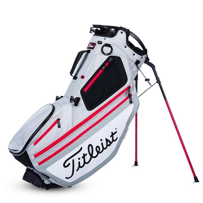 Golftaske Titleist Hybrid 14 Silver/White/Red Stand Bag