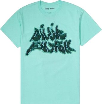 T-Shirt Billie Eilish Neon Logo Billie (Back Print) Blue L T-Shirt - 1