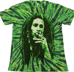 T-Shirt Bob Marley Smoke (Wash Collection) Green 2XL T-Shirt