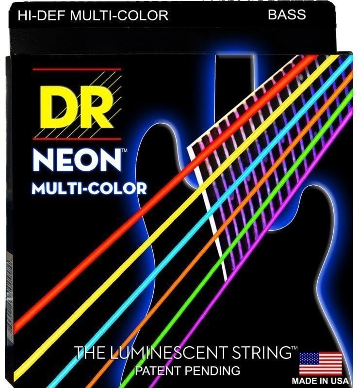 Struny pre 6-strunovú basgitaru DR Strings Neon Hi-Def MCB6-30