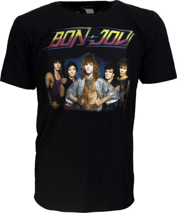 Skjorte Bon Jovi Tour '84 (Back Print) Black XL Skjorte