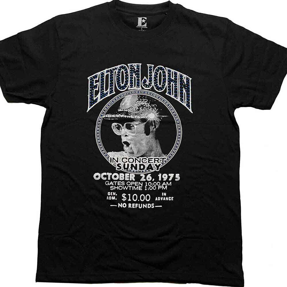 T-särk Elton John In Concert (Embellished) Black 2XL T-särk