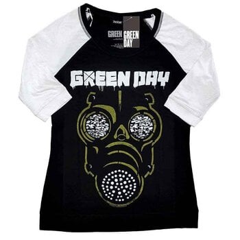 T-shirt Green Day Green Mask Black & White XL Feminino T-shirt - 1