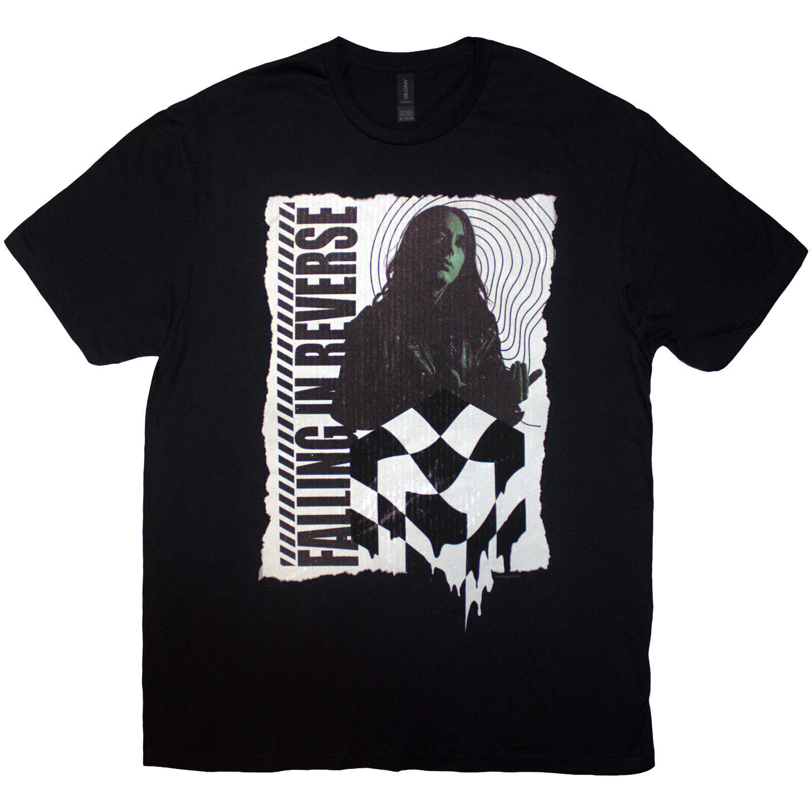 T-shirt Falling in Reverse 21 Chequered Black 2XL T-shirt