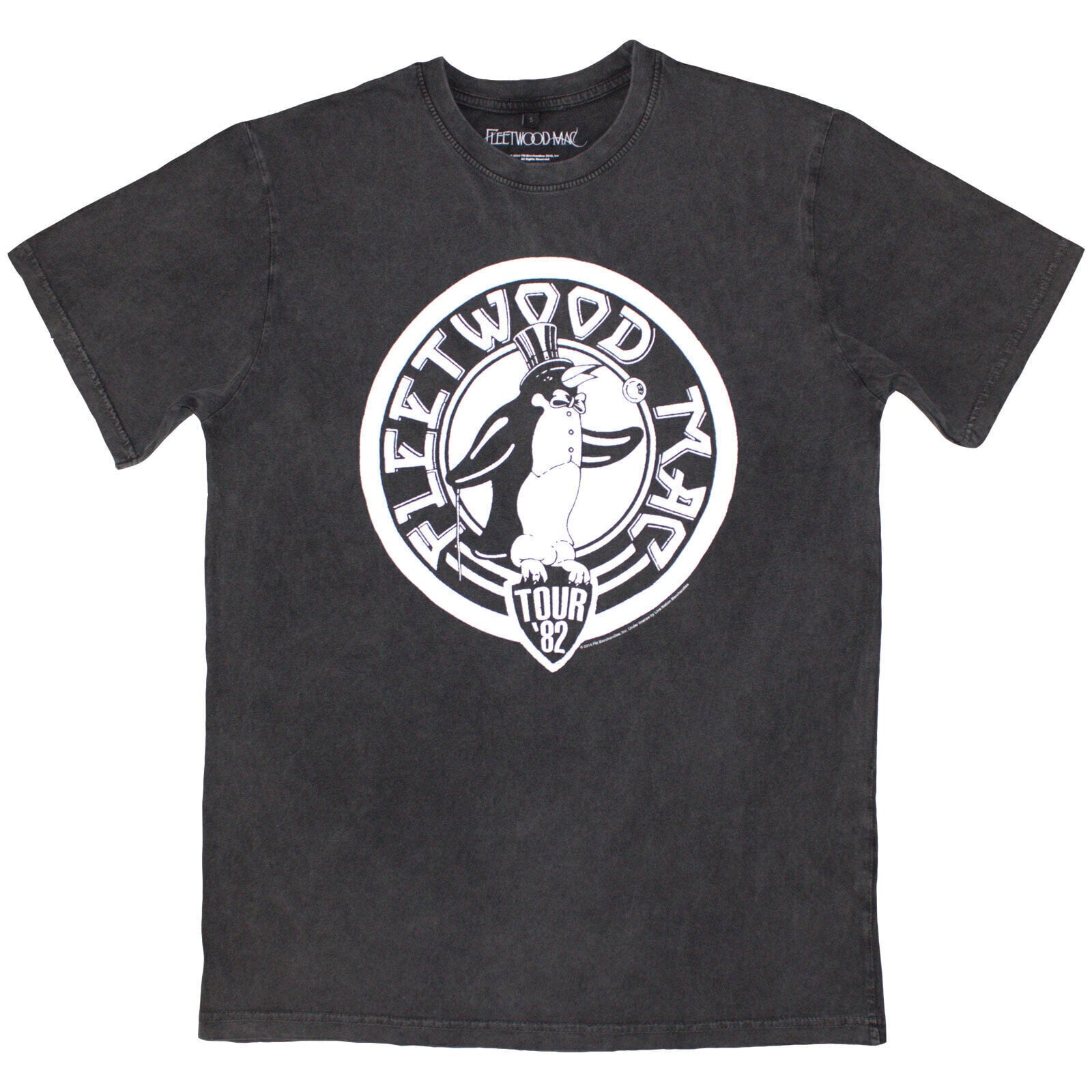 T-shirt Fleetwood Mac Tour '82 Penguin Charcoal Grey M T-shirt