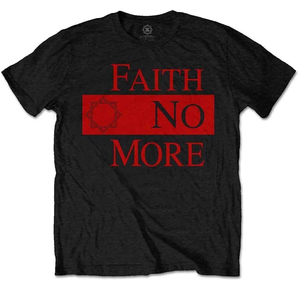 T-Shirt Faith No More Classic New Logo Star Black 2XL T-Shirt