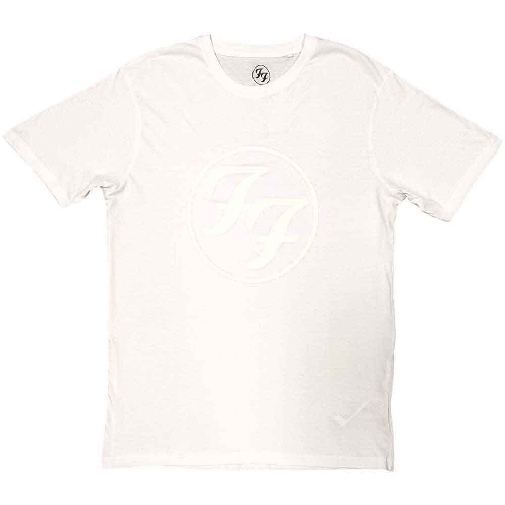 T-Shirt Foo Fighters FF Logo (Hi-Build White-On-White) White XL T-Shirt