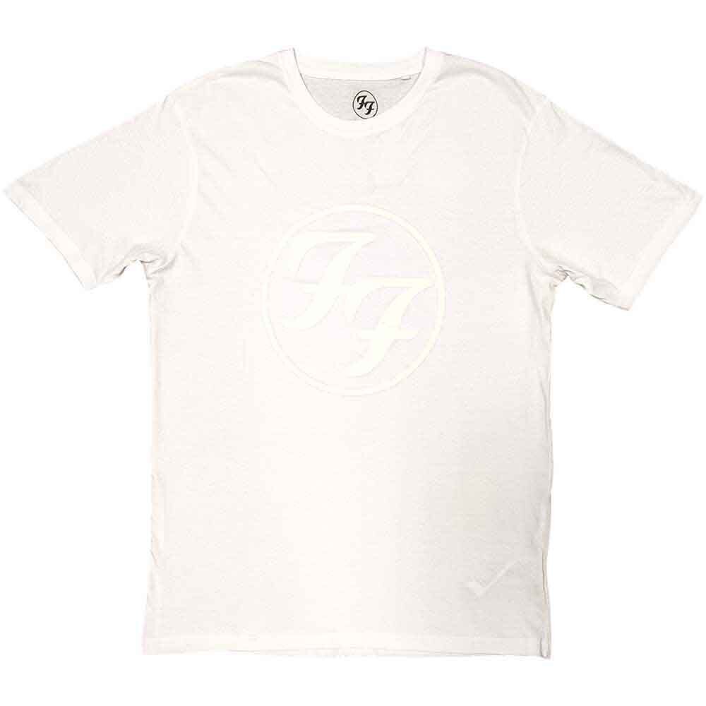 T-shirt Foo Fighters FF Logo (Hi-Build White-On-White) White 2XL T-shirt