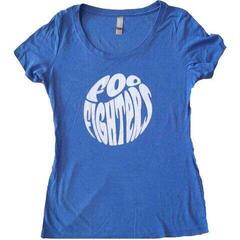 T-shirt Foo Fighters 70s Logo (Ex-Tour) Blue L Feminino T-shirt
