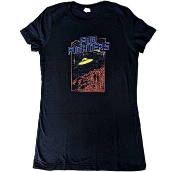 T-shirt Foo Fighters UFOS 2015 European Tour (Back Print & Ex-Tour) Black L Feminino T-shirt - 1