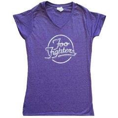 Tricou Foo Fighters Text Logo (Ex-Tour) Purple XL Damă Tricou