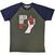 T-Shirt Green Day American Idiot Khaki Green & Navy Blue M T-Shirt