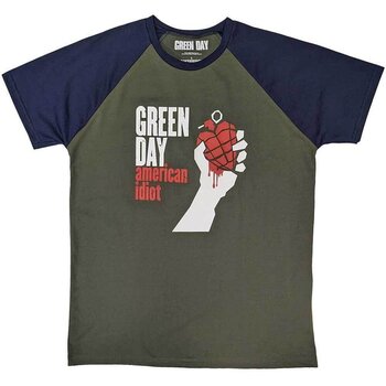 Koszulka Green Day American Idiot Khaki Green & Navy Blue L Koszulka - 1