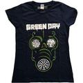 Green Day Green Mask Navy Blue S De mujer Camiseta de manga corta