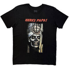 T-shirt Ghost Here's Papa (Back Print) Black L T-shirt