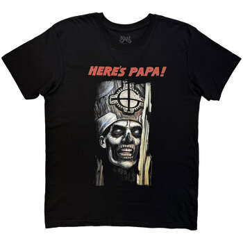 T-shirt Ghost Here's Papa (Back Print) Black L T-shirt - 1
