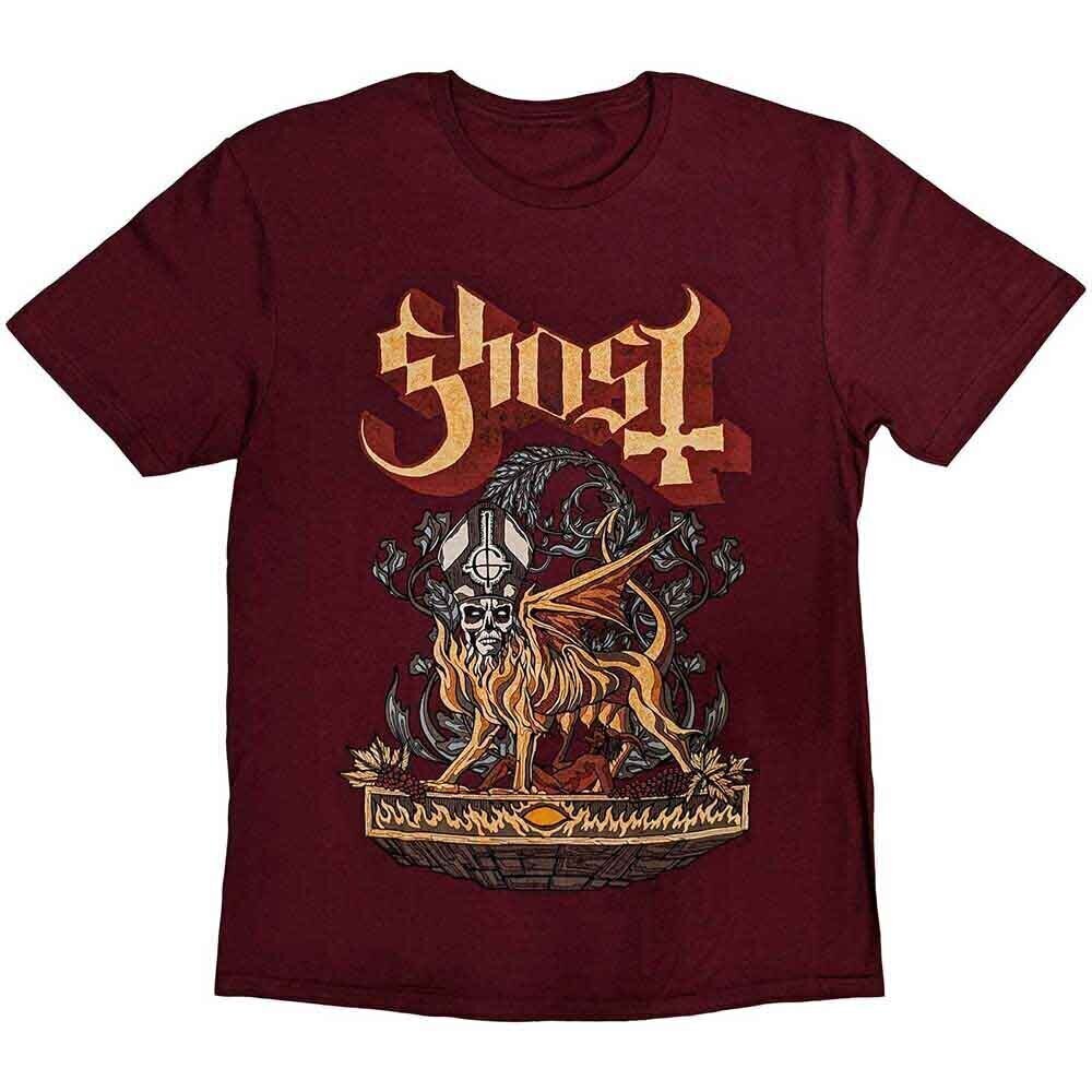 T-shirt Ghost Firemilk Maroon Red 2XL T-shirt