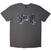 Maglietta Ghost Chrome Logo & Grucifix Outline (Back Print) Charcoal Grey M Maglietta