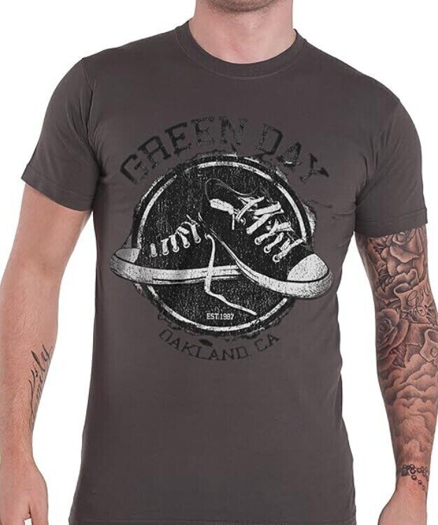 T-Shirt Green Day Converse Grey XL T-Shirt