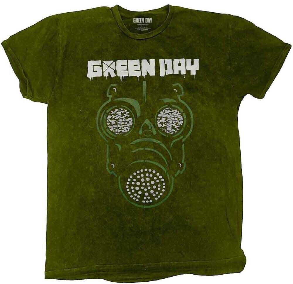 T-shirt Green Day Gas Mask (Wash Collection) Khaki Green 2XL T-shirt