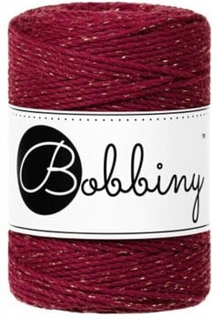 Kanap Bobbiny 3PLY Macramé Rope 1,5 mm 100 m Golden Wine Red Kanap - 1