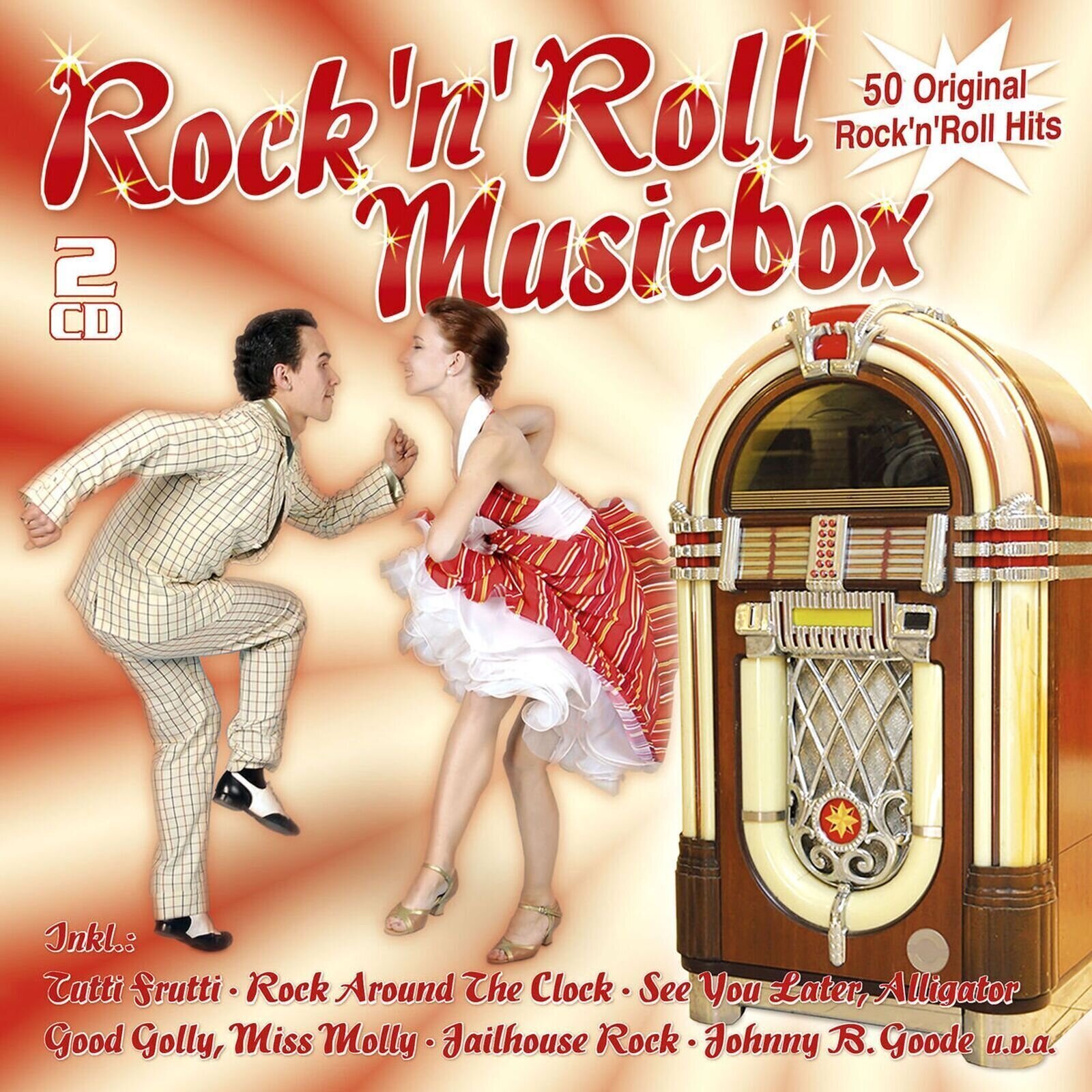 Glasbene CD Various Artists - Rock 'N' Roll Musicbox - 50 Original Hits (2 CD)