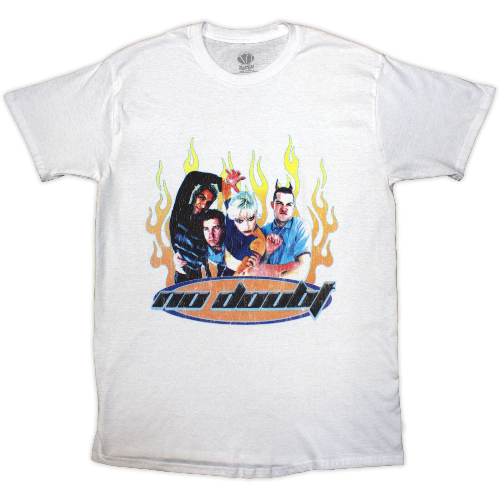 T-shirt No Doubt Flames White 2XL T-shirt