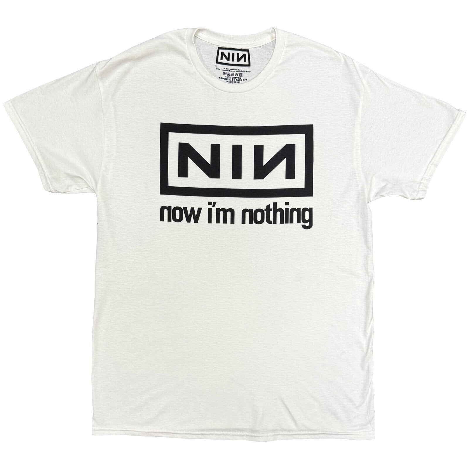 Skjorta Nine Inch Nails Now I'm Nothing White XL Skjorta