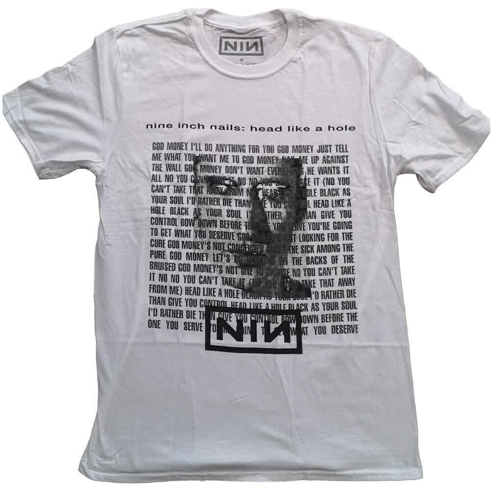 Tricou Nine Inch Nails Head Like A Hole White S Tricou