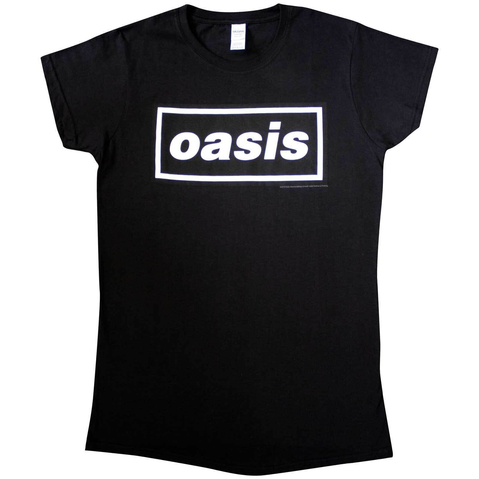 Skjorte Oasis Decca Logo Black 2XL Dame Skjorte