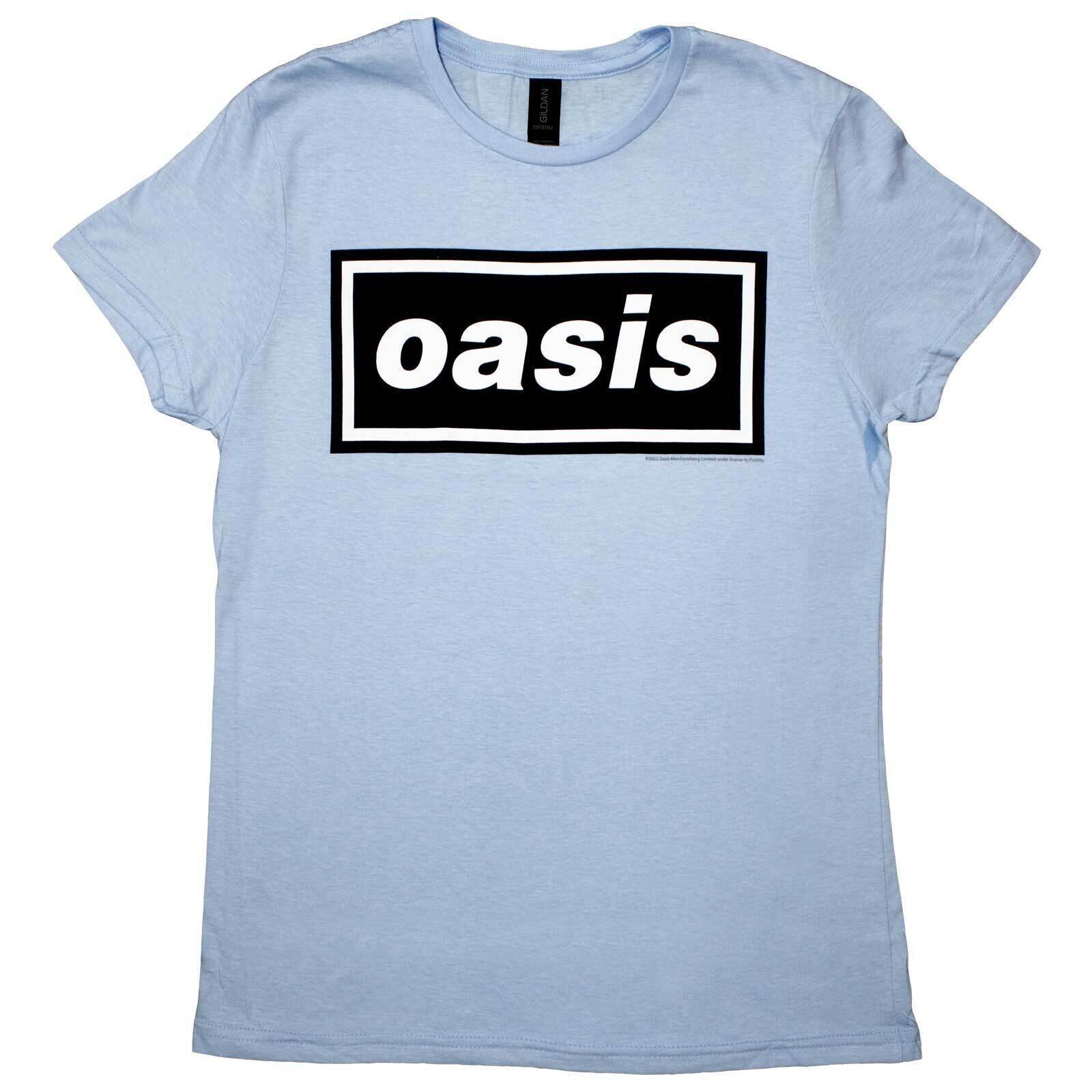 T-shirt Oasis Decca Logo Light Blue S Feminino T-shirt