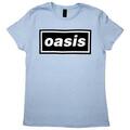 Oasis Decca Logo Light Blue L De mujer Camiseta de manga corta