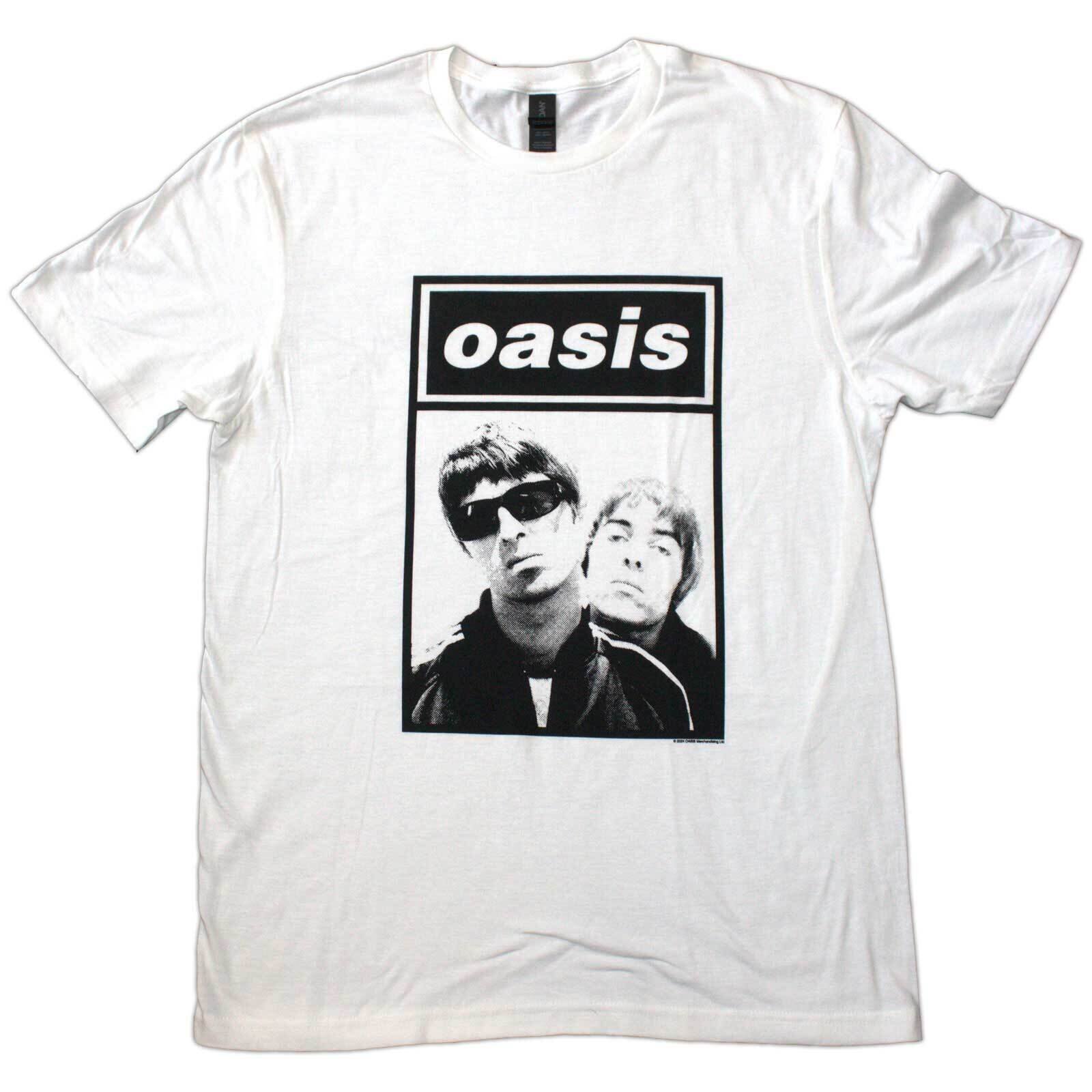 T-skjorte Oasis Noel & Liam Boxed Photo White XL T-skjorte