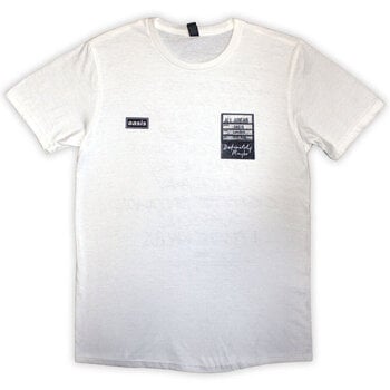 T-Shirt Oasis Definitely Maybe AAA Setlist (Back Print) White L T-Shirt - 1