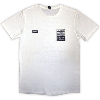 T-shirt Oasis Definitely Maybe AAA Setlist (Back Print) White XL T-shirt - 1