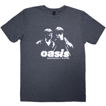 T-Shirt Oasis Definitely Maybe Photo Stencil Navy Blue L T-Shirt - 1