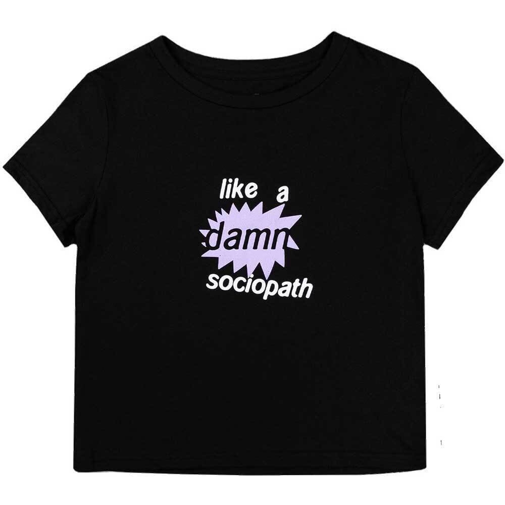 T-Shirt Olivia Rodrigo Like A Damn Sociopath (Ex-Tour) Black L Ladies T-Shirt