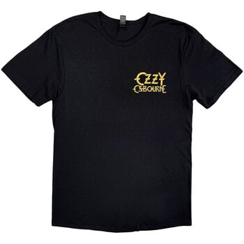 Skjorte Ozzy Osbourne Patient No. 9 Gold Logo (Back Print) Black 2XL Skjorte - 1