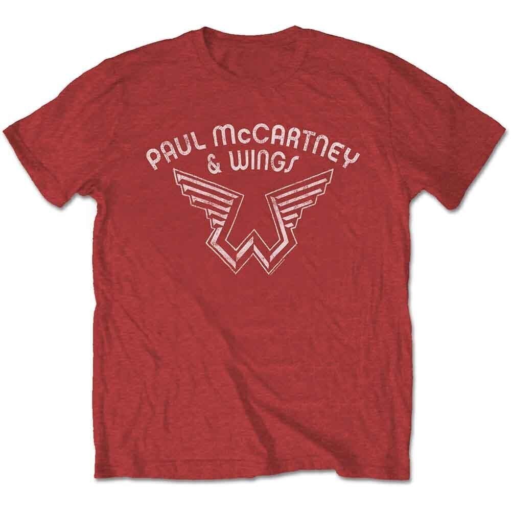 T-shirt Paul McCartney Wings Logo Red 2XL T-shirt