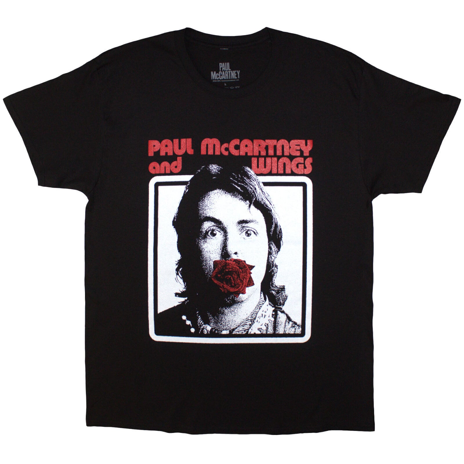 Košulja Paul McCartney Red Rose Speedway (Back Print) Black S Košulja