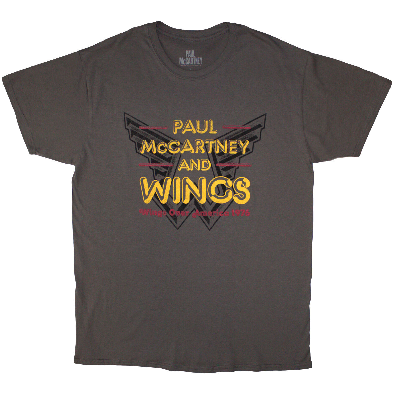 T-Shirt Paul McCartney Wings Over America '76 Charcoal Grey M T-Shirt
