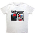 Paul McCartney Photo Rose (Back Print) White L T-Shirt
